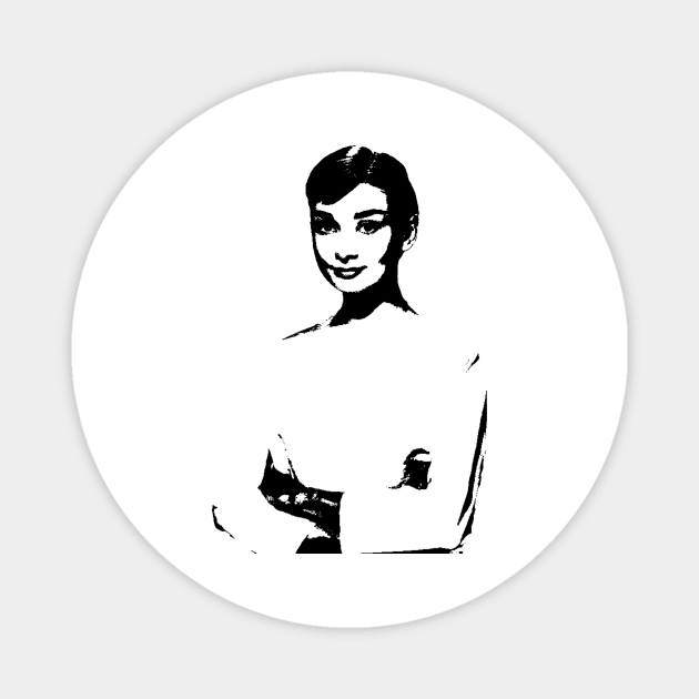 Audrey Hepburn Portrait Magnet by Anv2